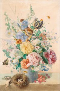 Grande natura morta con tulipani, rose e gigli da Jean Baptiste Fournel